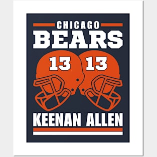 Chicago Bears Keenan Allen 13 American Football Retro Posters and Art